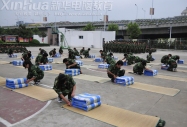 軍訓基地:新華第二批新生軍訓正在進行