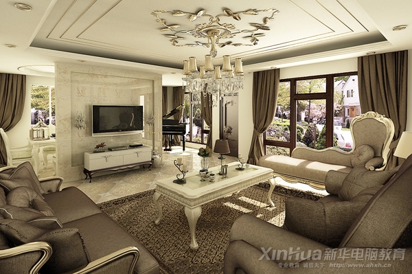 安徽新華環藝專業學生周慶濤作品-華麗歐式風格設計