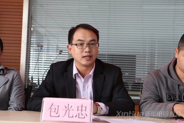 創(chuàng)業(yè)培訓(xùn)師代表包光忠在開(kāi)班儀式上講話